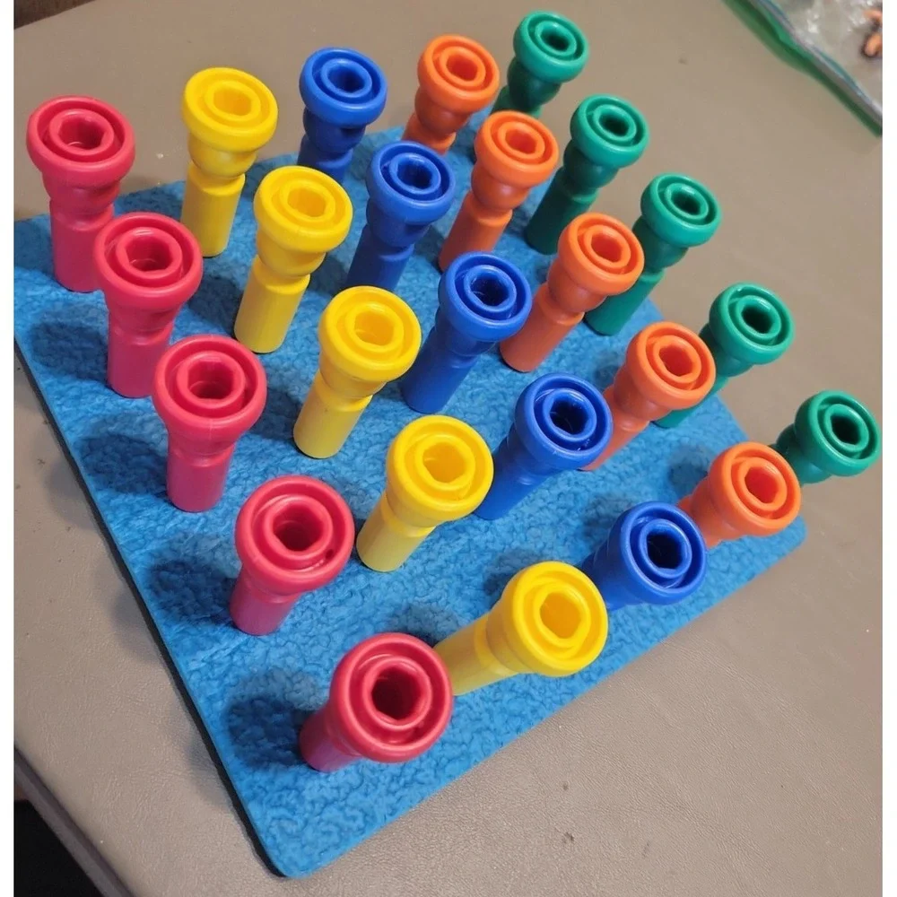 Lauri Tall-Stackers Pegs Building Set Montessori Home School Teaching